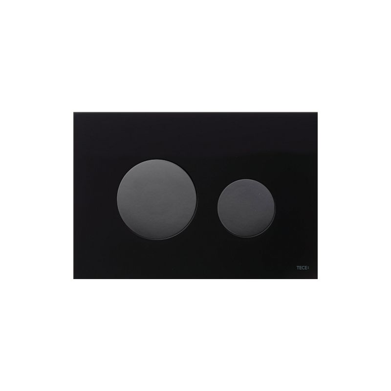 WC tlačidlo - TECE LOOP TOILET FLUSHING PLATE BLACK GLASS