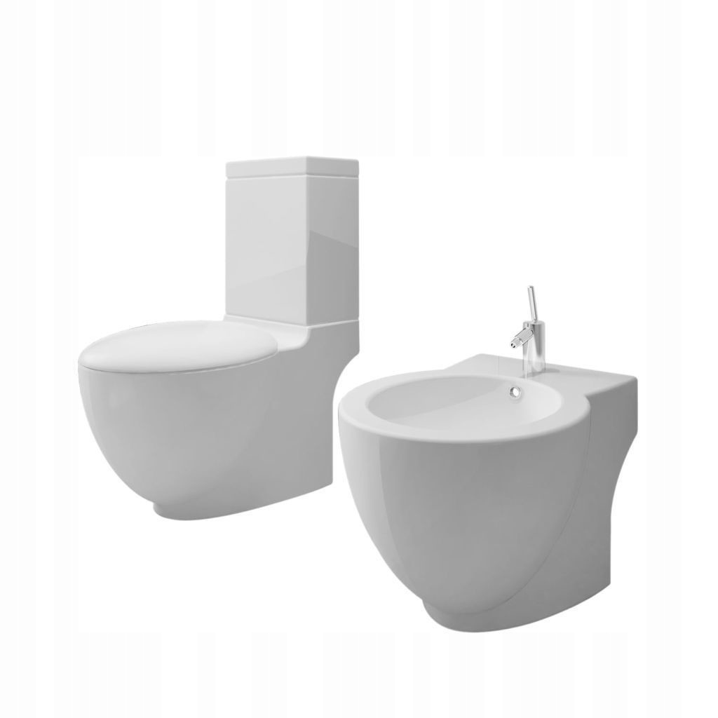 WC MISA - TOALETNÉ CLOSETOVÉ MÚSLO S BIDETOM BIELA SADA