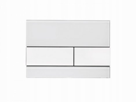 WC tlačidlo - Ovládacie tlačidlo WC Tece Square biele sklo