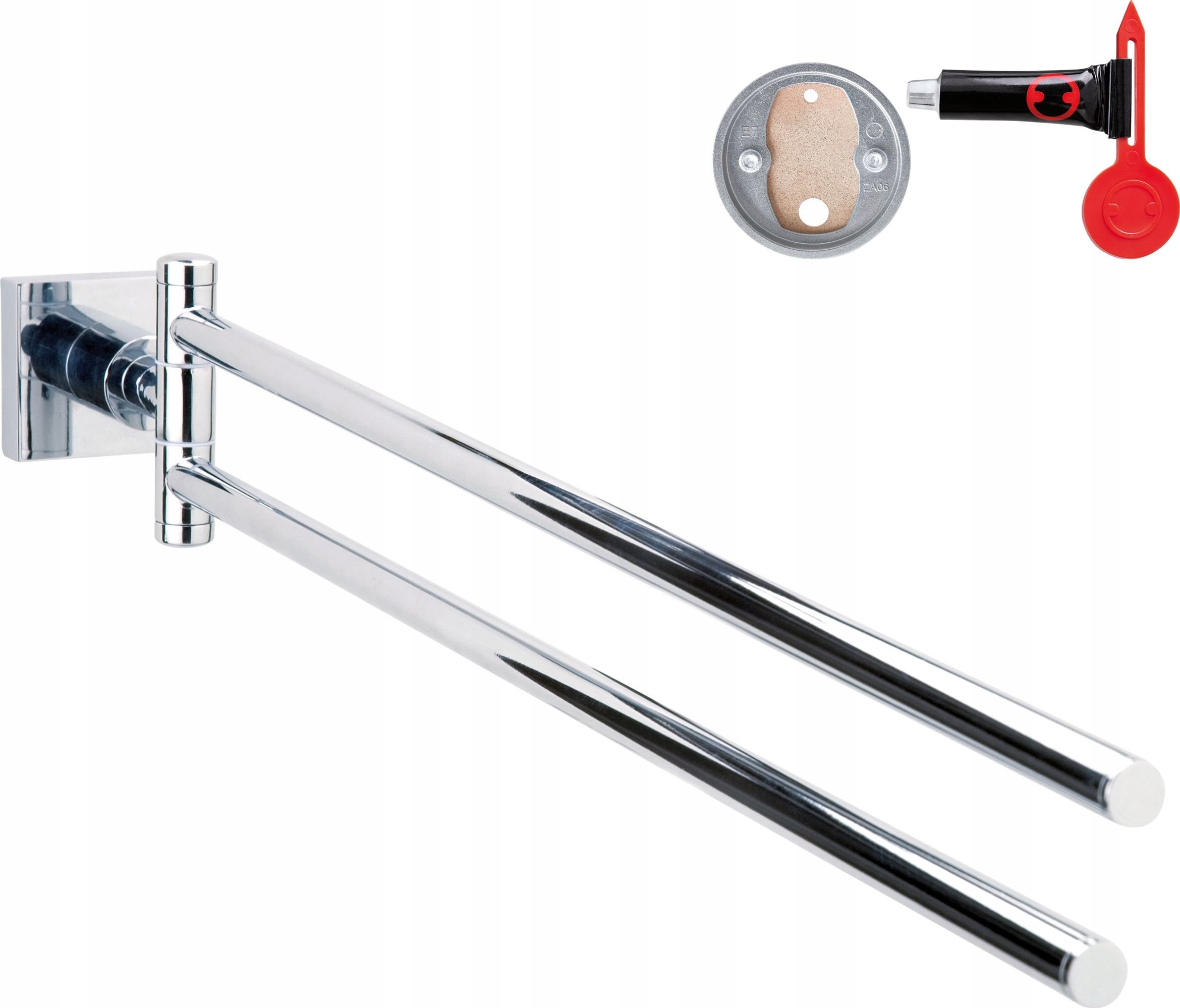 Vešiak - Tesa Double rod 48,5cm chróm
