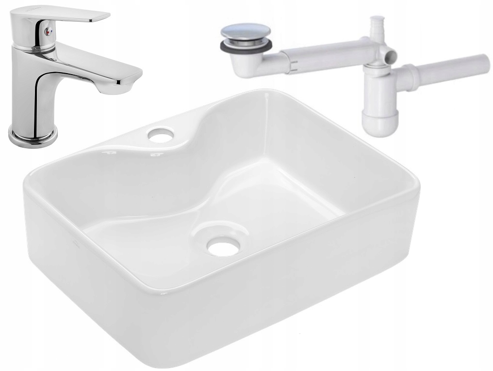 Umývadlo - Umývadlo na dosku 50x38 WASHBASIN + sifón WALL