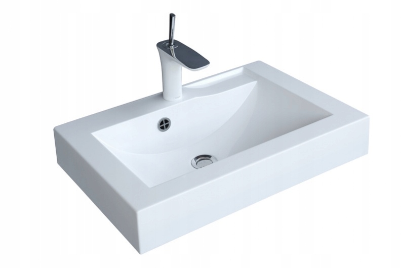 Umývadlo -  V skrinke WASHBASIN 60x40 BIELY zlepenec