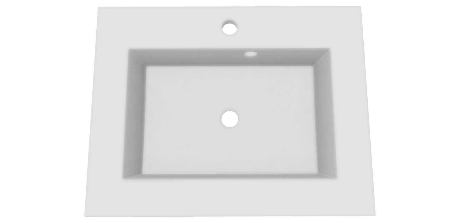 Umývadlo - WASHBASIN 60x46 BIELY nástenný konglomerát
