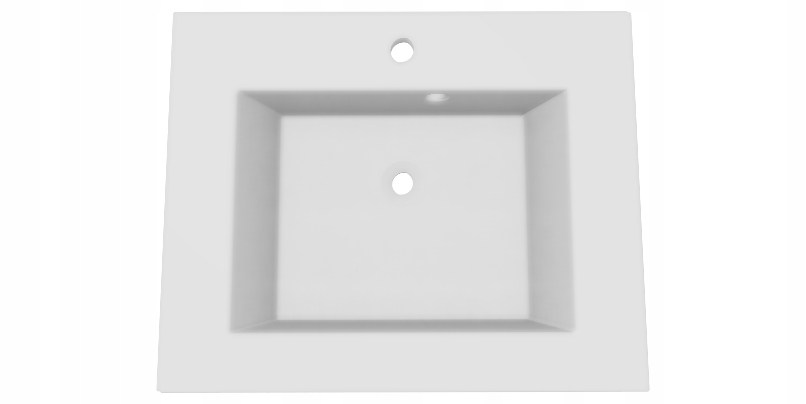 Umývadlo - WASHBASIN 60x48 BIELY nástenný konglomerát