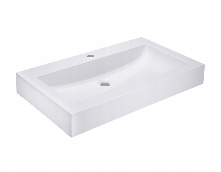 Umývadlo -  WASHBASIN 80x46 MINERÁLNE ODLIEVANIE na vrchu