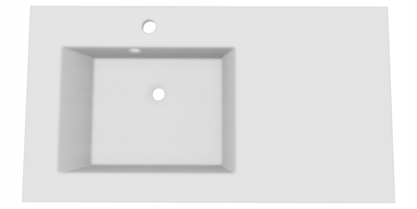 Umývadlo - WASHBASIN 90x48 BIELY nástenný konglomerát
