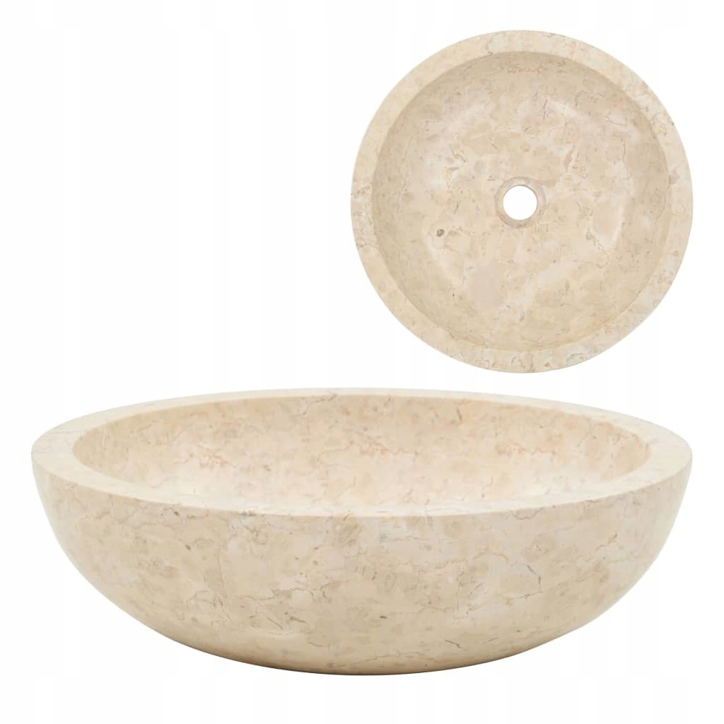 Umývadlo - KRÉMOVÉ MARBLOVÉ KÚPEĽNE UMÝVADLO 40x12cm