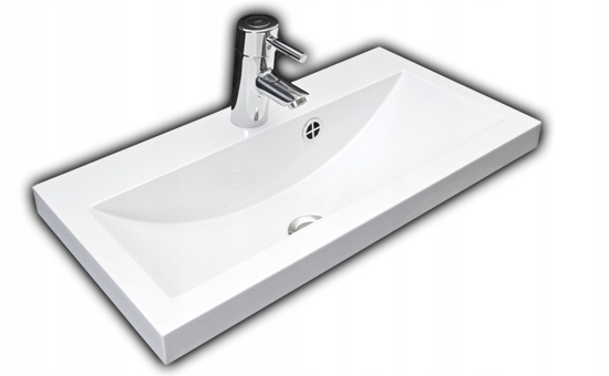 Umývadlo -  MARBLE umývadlo 60x31 BIELE so zapusteným drezom