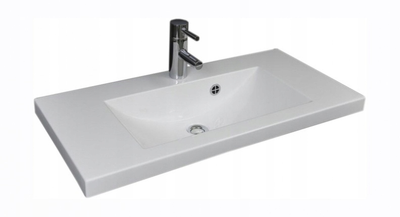 Umývadlo -  MARBLE 80x31 BIELE umývadlo so zapustenou skriňou