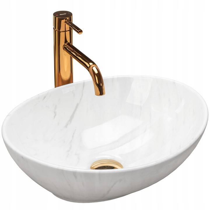 Umývadlo -  MARBLE WASHBASIN SOFIA GLOSS REA CERAMIC