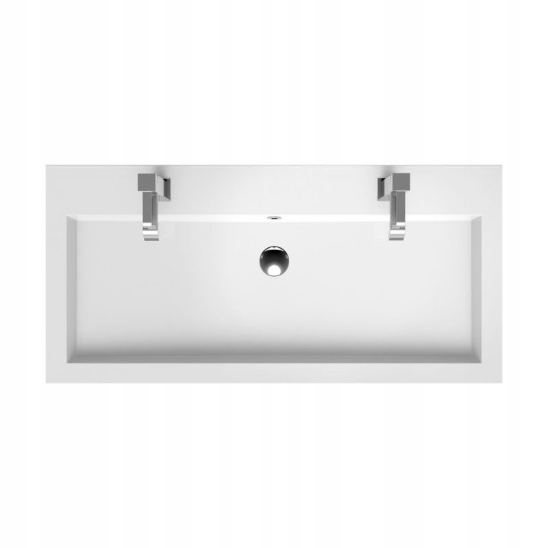 Umývadlo - MARBLE FURNITURE WASHBASIN 100x48 cm BIELE RIHO BRONI