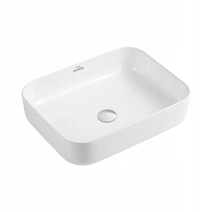 Umývadlo - ATE INVENA RECTANGLE umývadlo na dosku biele