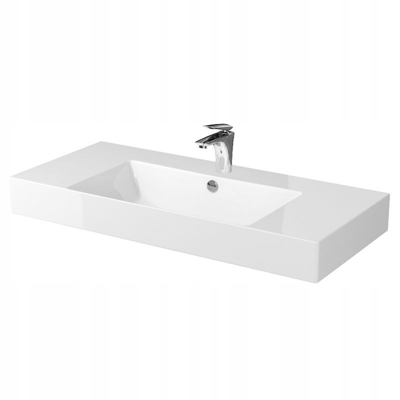 Umývadlo - CERSANIT INVERTO BIELE umývadlo na dosku 100 x 45 cm