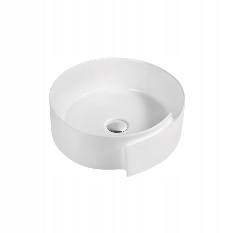 Umývadlo - Okrúhle umývadlo na dosku biele 43 cm invena hora