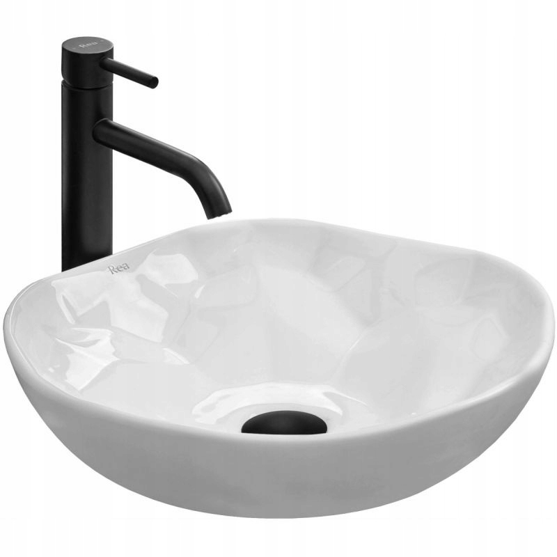 Umývadlo - Okrúhle umývadlo na dosku REA PARIS 41 CM BIELE
