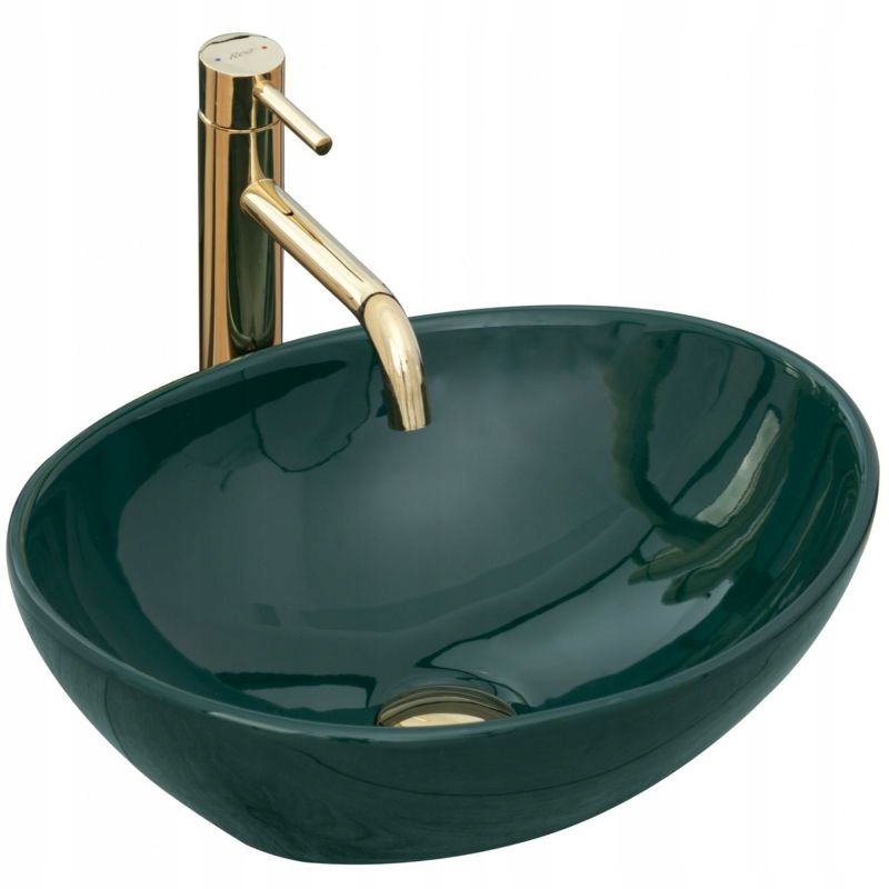 Umývadlo - OVAL GREEN umývadlo na dosku 41x34,5 cm REA