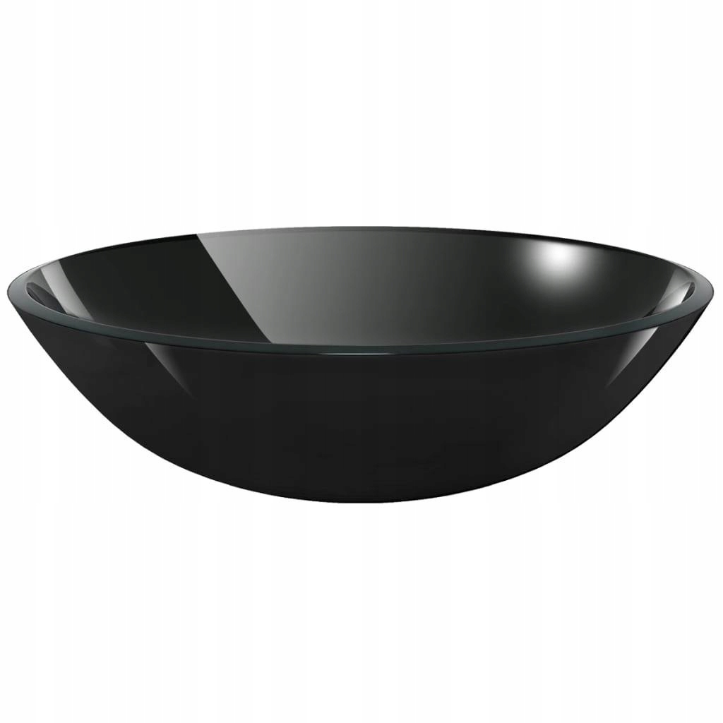 Umývadlo -  UMÝVADLO VYROBENÉ Z ČIERNEHO TEPLÉHO SKLA 42 CM