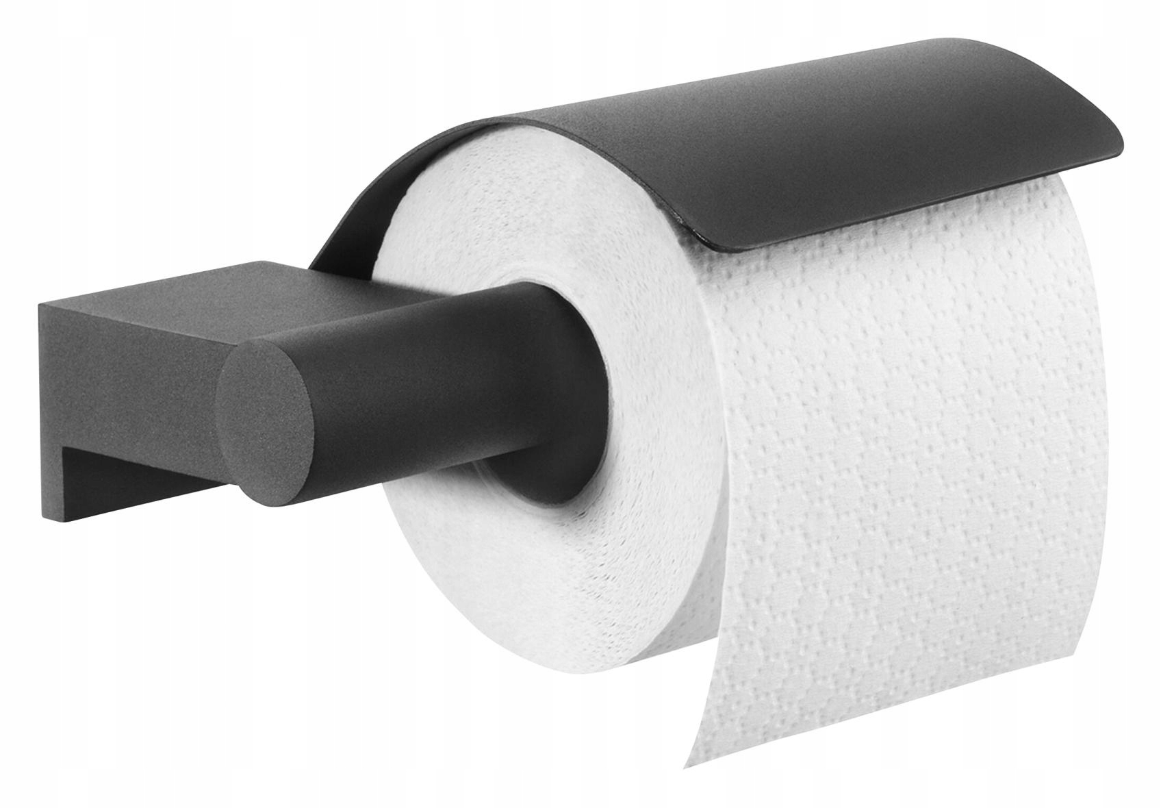 Držiak papiera Držiak na toaletný papier čierny mat