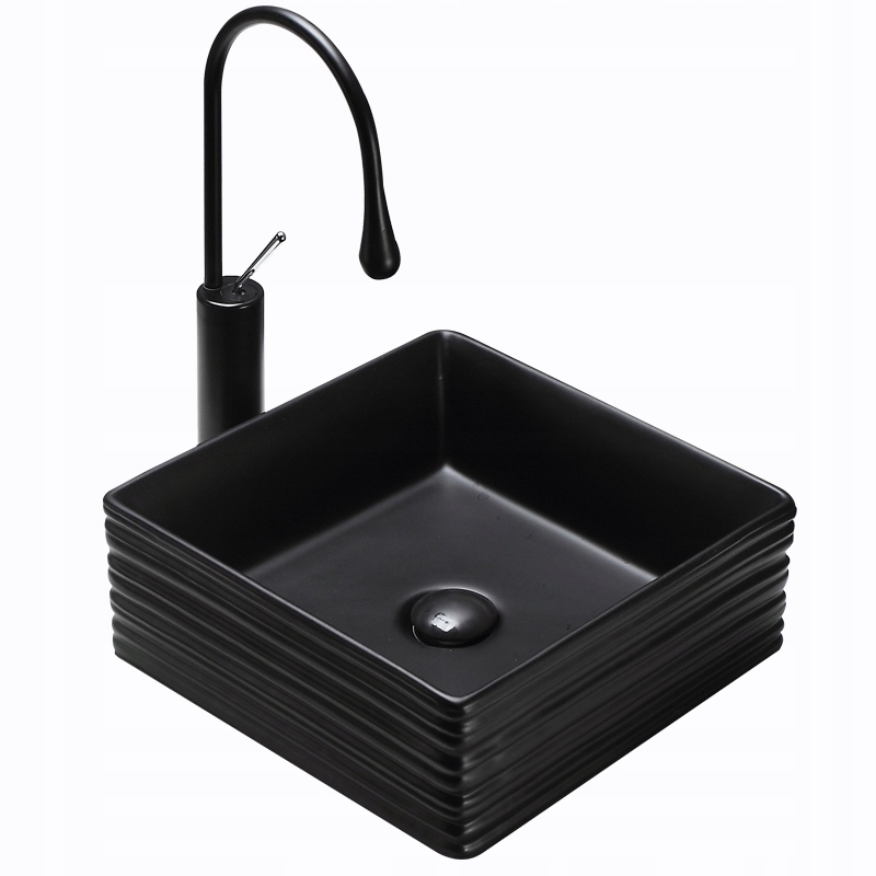 Umývadlo -  Umývadlo na dosku z keramiky SOLO Black Mat