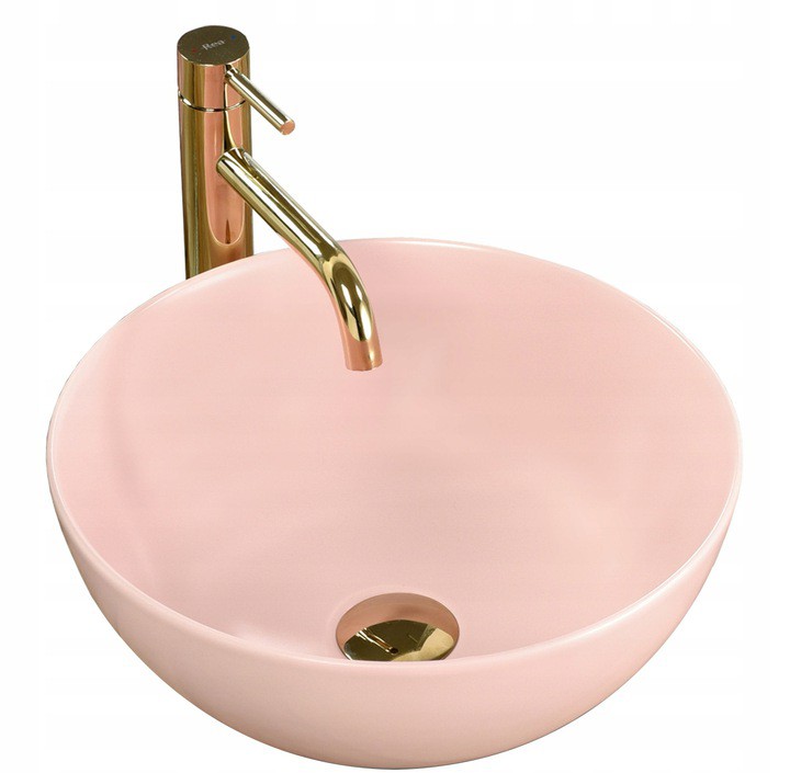 Umývadlo -  Umývadlo na dosku z keramiky STELLA L. CORAL PINK