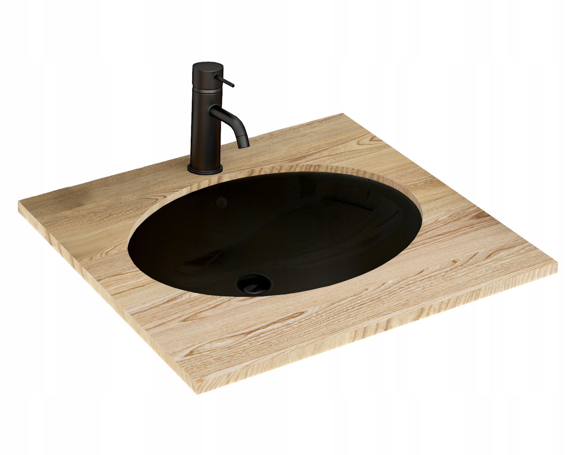 Umývadlo - Keramika Nel Black 47 cm Rea pod umývadlo