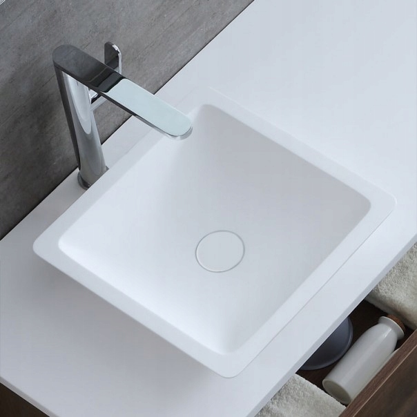 Umývadlo -  EAGO umývadlo StoneArt LC115 biele 38x38cm mat