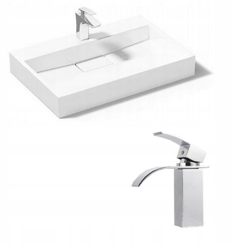 Umývadlo - Umývadlo Goya White 50 + faucet Falcon Chrome