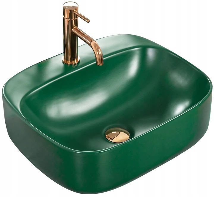 Umývadlo - Keramické umývadlo na dosku Luiza 42 Green Mat