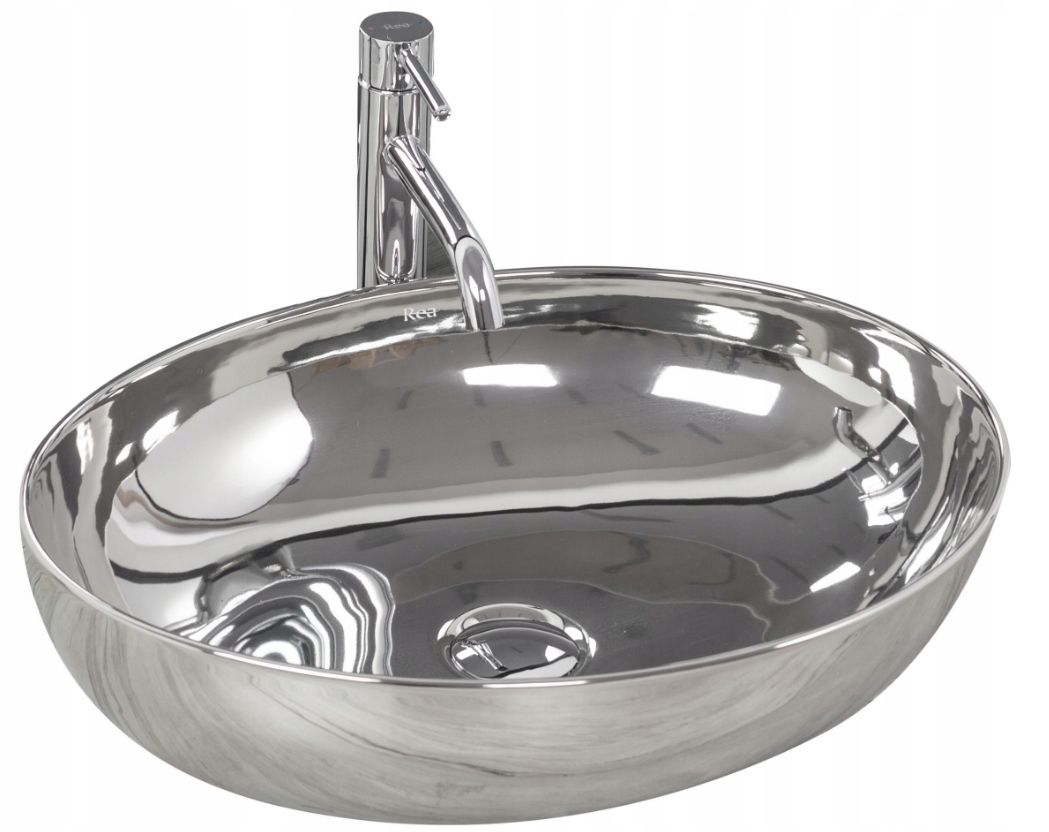 Umývadlo - Umývadlo na dosku Silver Chrome Carola 40x50 Rea