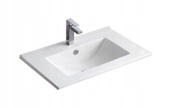 Umývadlo - Zapustené keramické umývadlo Amber 60 White