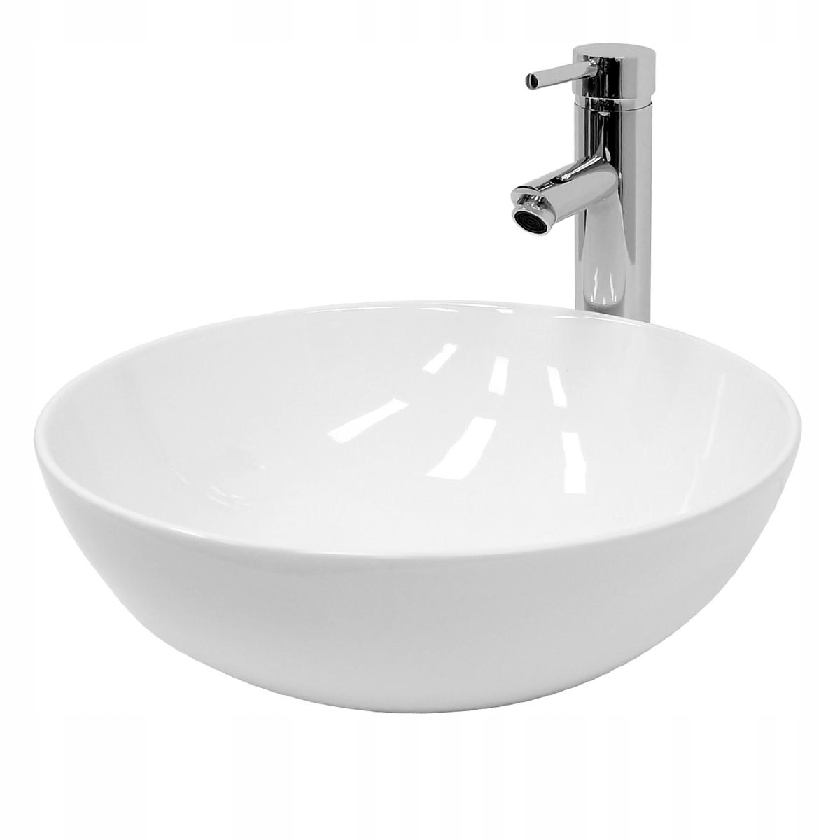 Umývadlo - Biele keramické umývadlo 400 x 147 mm