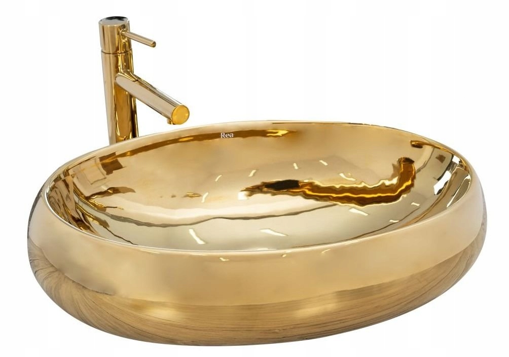 Umývadlo -  Keramické umývadlo Melania Gold 60x40,5 REA-U9001