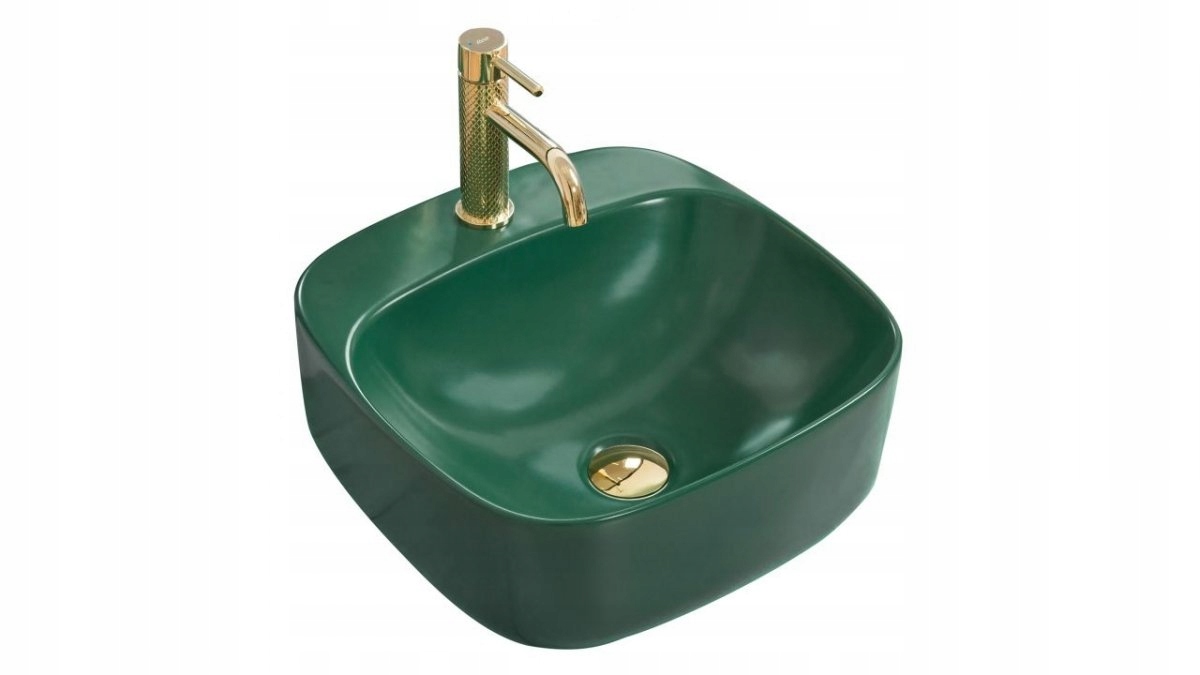 Umývadlo - Keramické umývadlo na dosku Luiza Green MAT 42