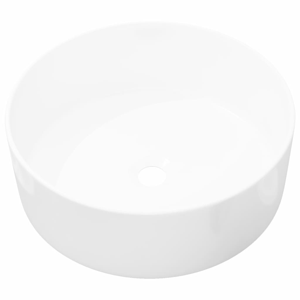 Umývadlo - Okrúhle keramické umývadlo 40x15cm biele