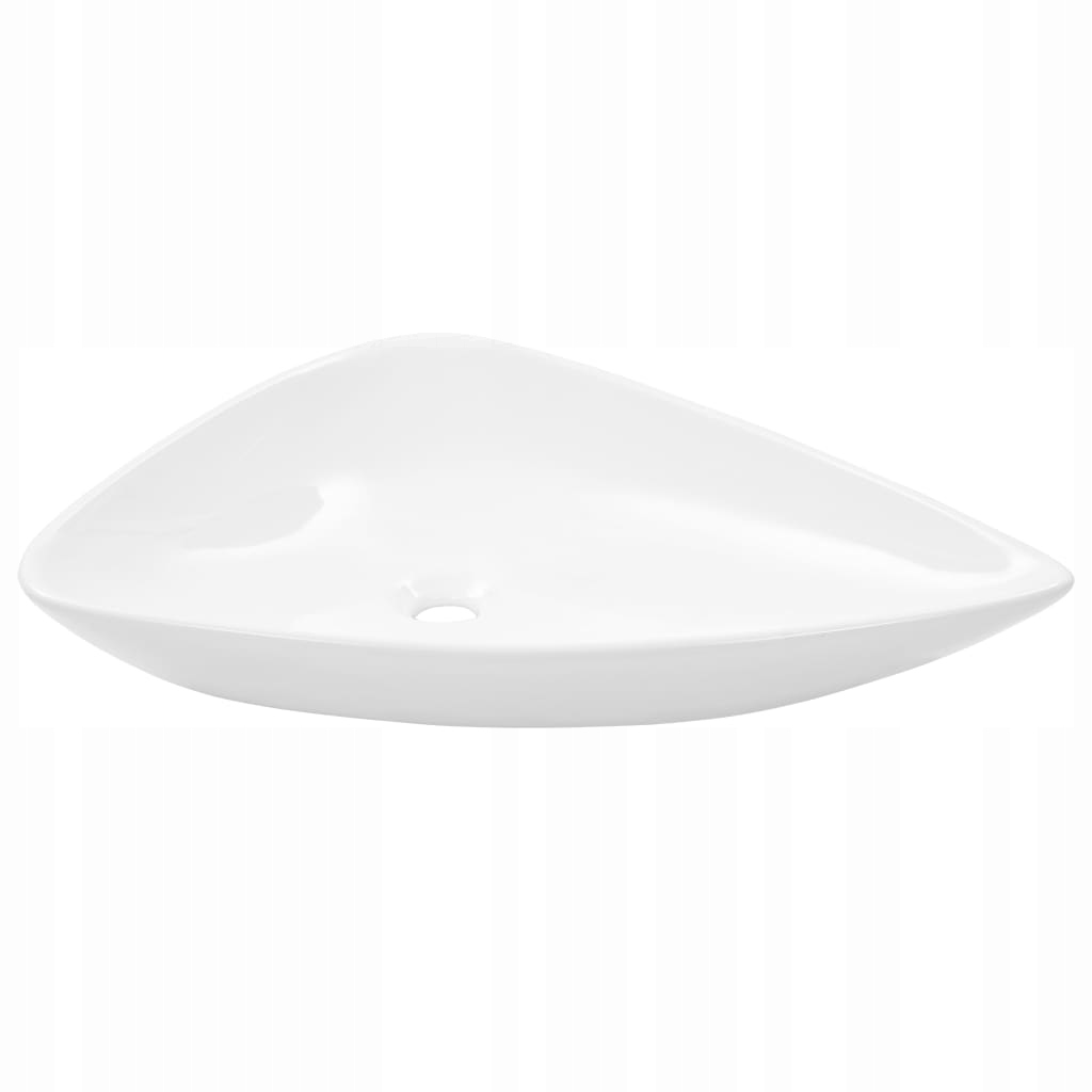 Umývadlo - Keramické trojuholníkové umývadlo 645x455x115mm biele
