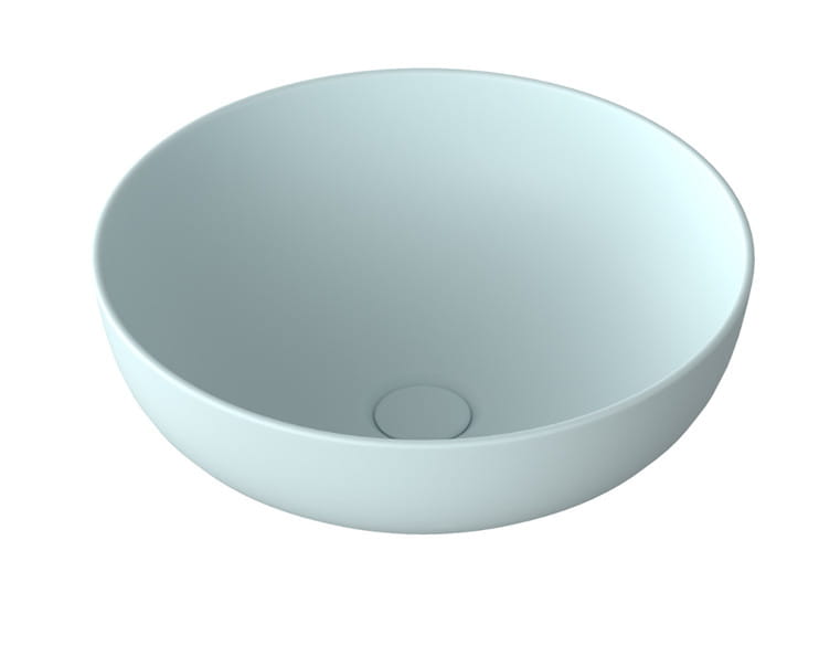 Umývadlo - Umývadlo na dosku 38x16,6 cm okrúhle, MODRÝ MAT