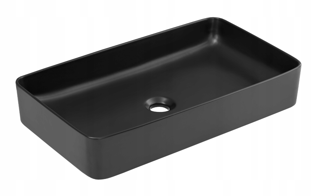 Umývadlo -  SNIN 61 cm keramické ČIERNE umývadlo na dosku