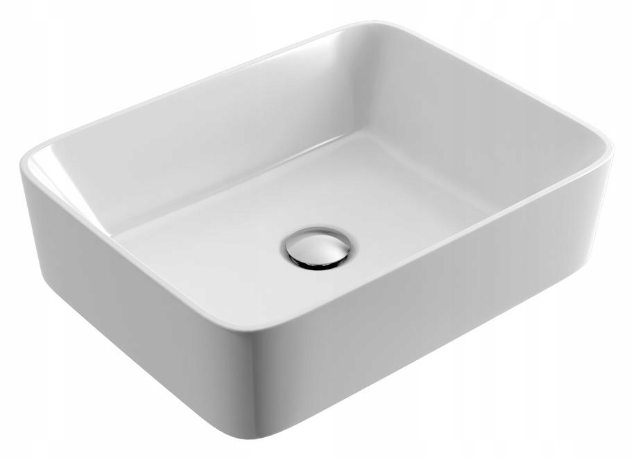 Umývadlo - Keramické štvorcové umývadlo na dosku 47,5 x 37,5