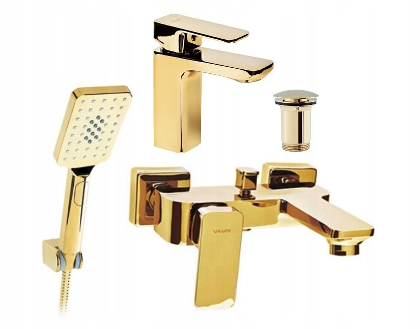 Umyvadlová batéria - VALVEX LOFT GOLD Zlatá umývadlová vaňová batéria