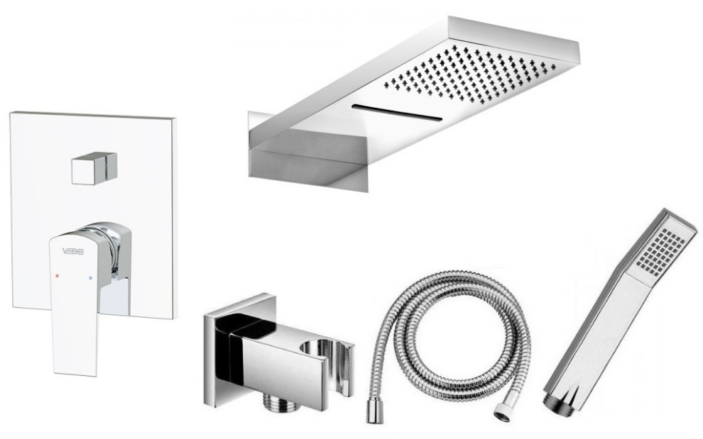 Podomietková batéria - VEDO SETTE FLUSH SET + KASKÁDOVÁ SPRCHOVÁ SPRCHA