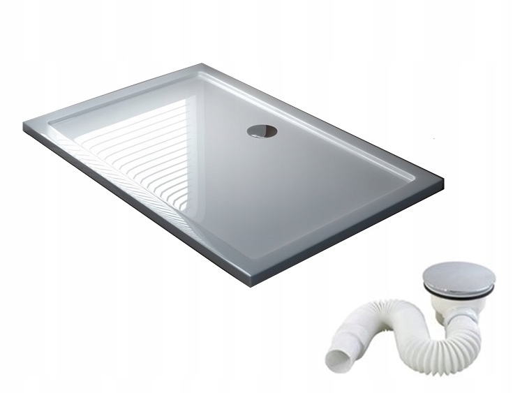 Sprchový kút - VELDMAN SPRCHOVÝ ZÁSOBNÍK SLIM 80x120 4cm + SIFÓN