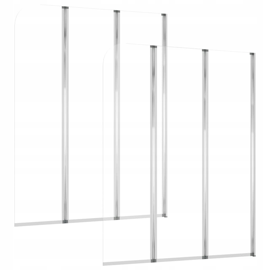 Sprchový kút - VidaXL 2 vaňové zásteny 104x130 cm z tvrdeného skla