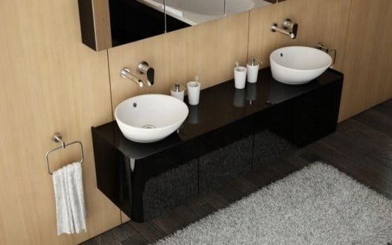 Umývadlo - Oválna misa Vitra Geo, umývadlo na dosku, 38 cm