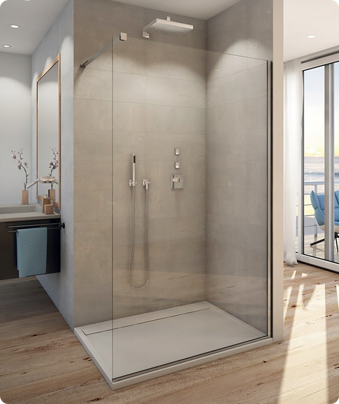 Sprchové dvere - WALK-IN SanSwiss 90 cm voľne stojaca stena STR4P