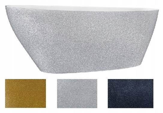VOĽNE stojaca KÚPEĽŇA 142x62 GOYA GLAM zlaté striebro
