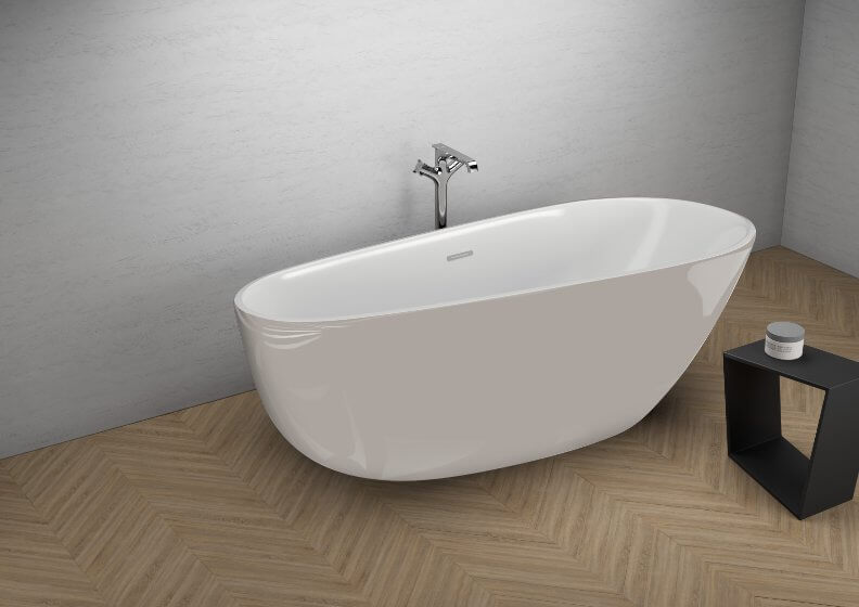 Samostatne stojaci vaňový popol 170x85 + rám + sifón