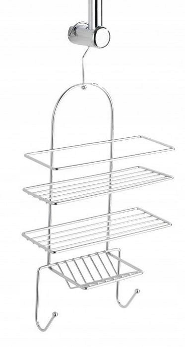 Polička do kúpelne - WENKO 15177100 Polica do sprchy 25x10x54cm