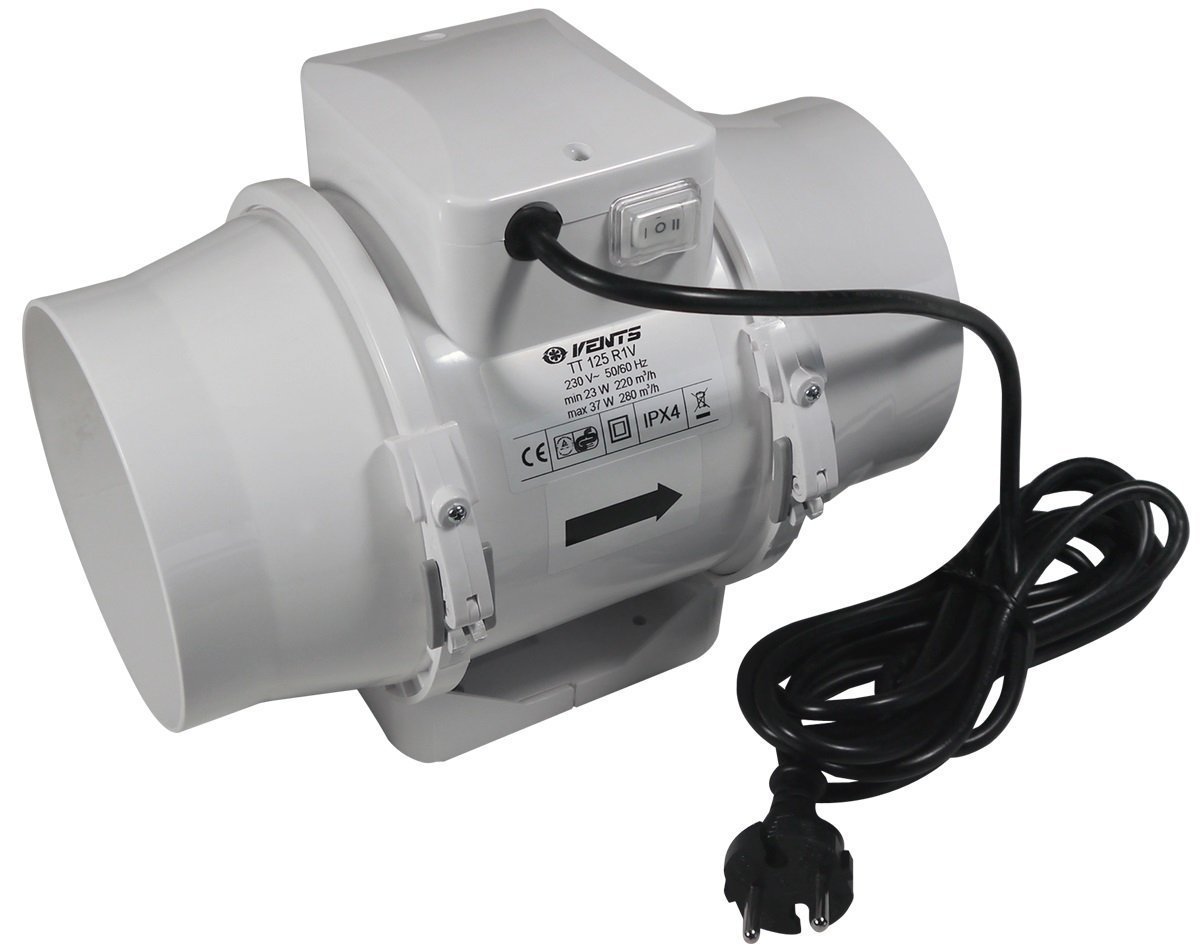 Kupelňový ventilátor - 2-RÝCHLOSTNÝ VENTILÁTOR Ø 150mm 405-520m3