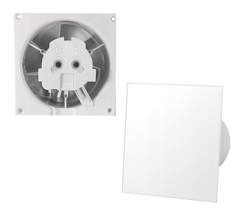 Kupelňový ventilátor - 100 SNÍMAČ VENTILÁTORA BIELEHO LESKU