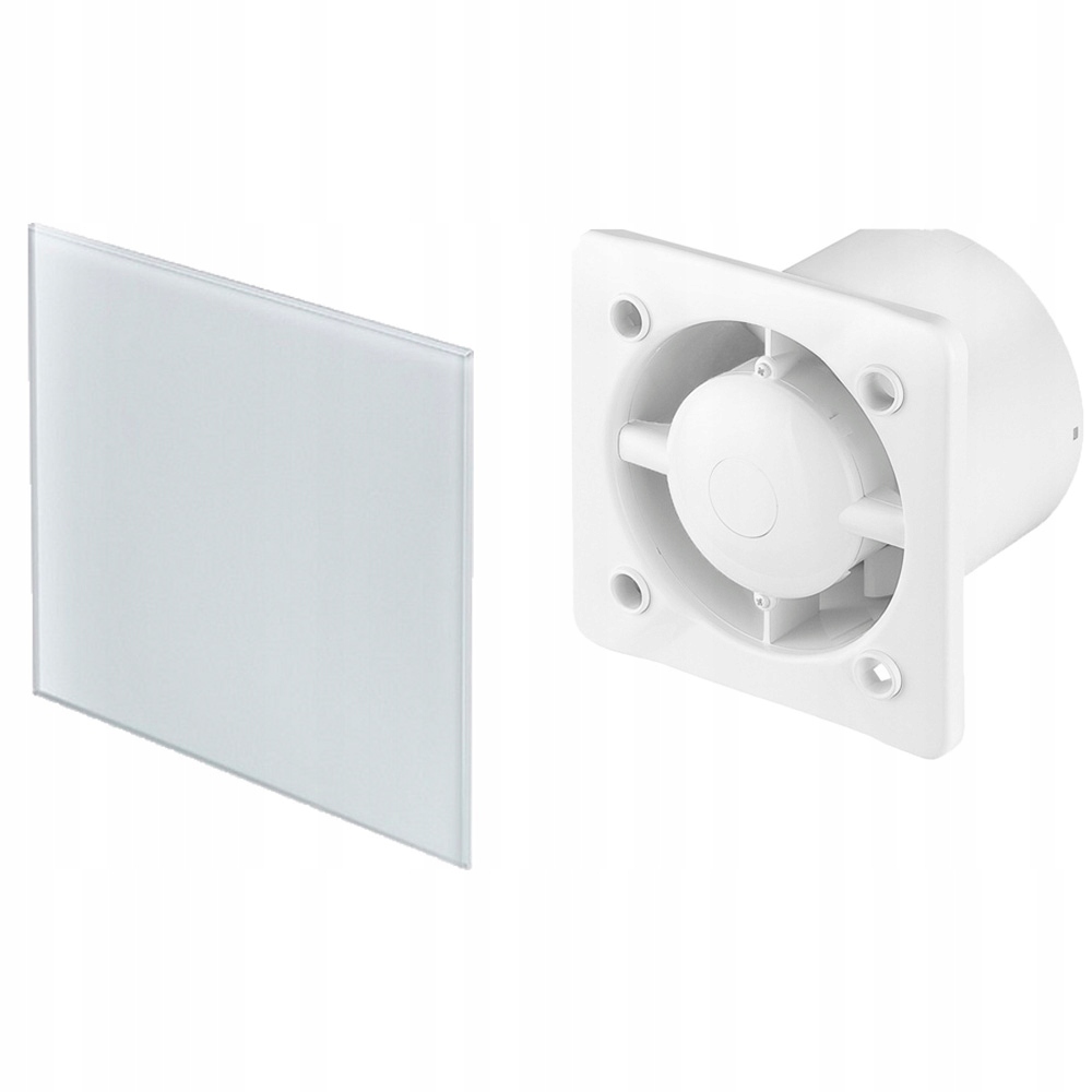 Kupelňový ventilátor - KÚPEĽŇA VENTILÁTOR BIELE SKLO AVENT CUBE